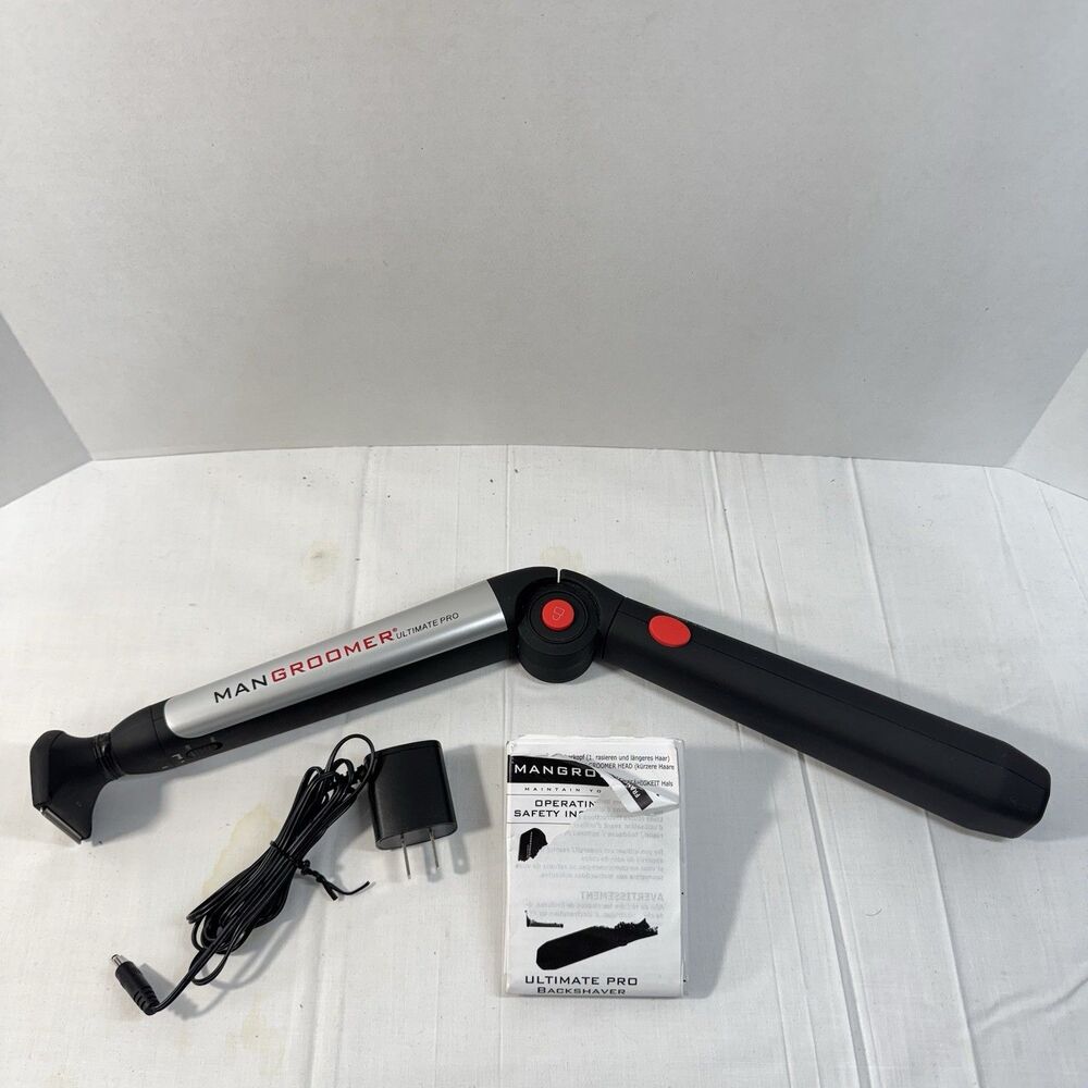 Man Groomer Ultimate Pro Back Shaver do-It- Yourself  With Charger & Manual